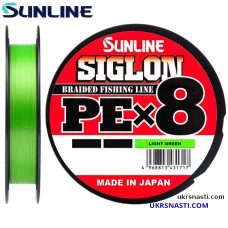 Шнур Sunline Siglon PE х8 диаметр 0,209 размотка 150м салатовый